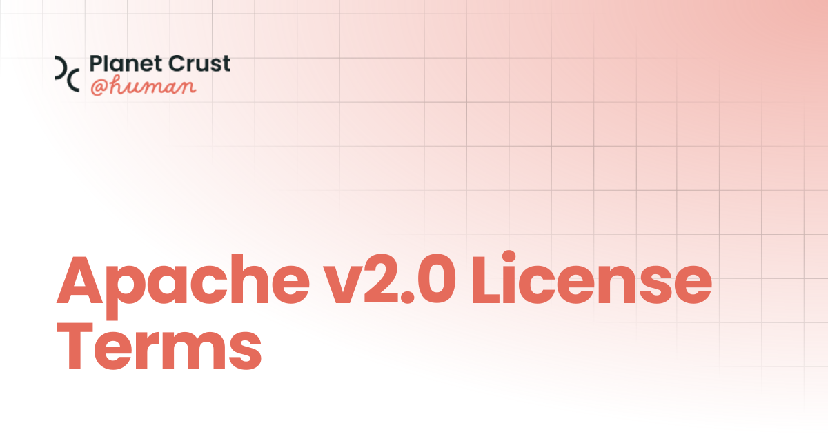 Apache v2.0 License Terms | @Human Documentation